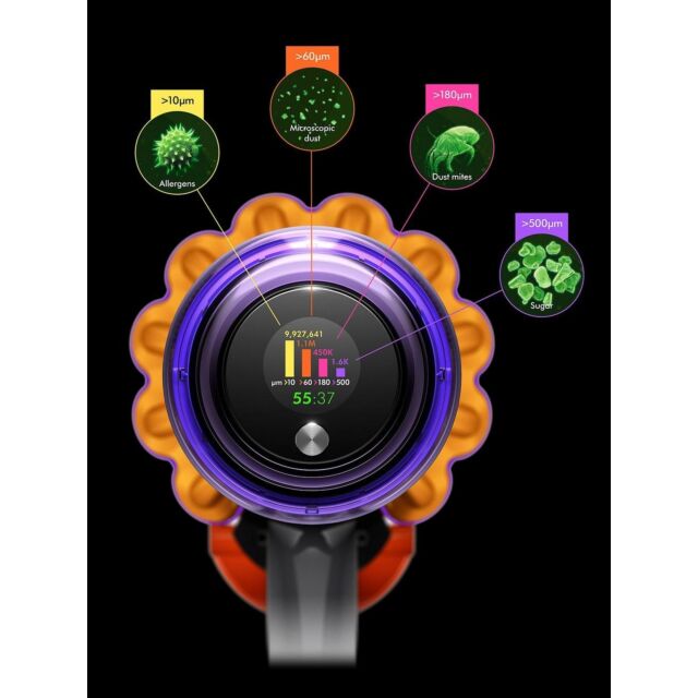 Dyson V15 Detect Absolute Cordless Stick Cleaner with Floordok - 60 Minute Run Time