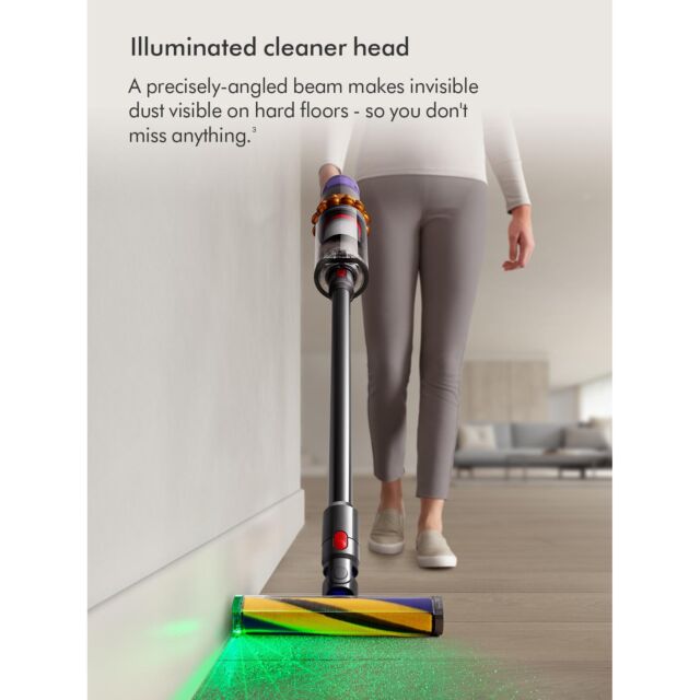 Dyson V15Extra Handheld Stick Vacuum Cleaner - 60 Minutes Run Time - Nickel/Blue