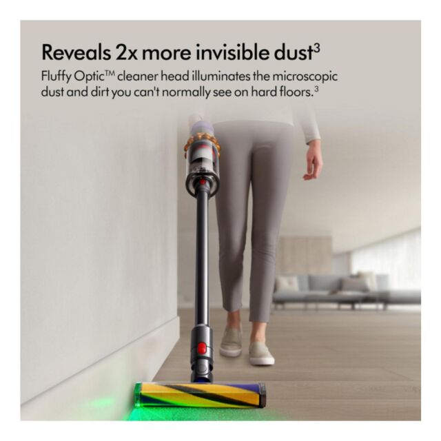 Dyson V15TOTALCLEAN23 Cordless Stick Vacuum Cleaner - 60 Minutes Run Time - Black