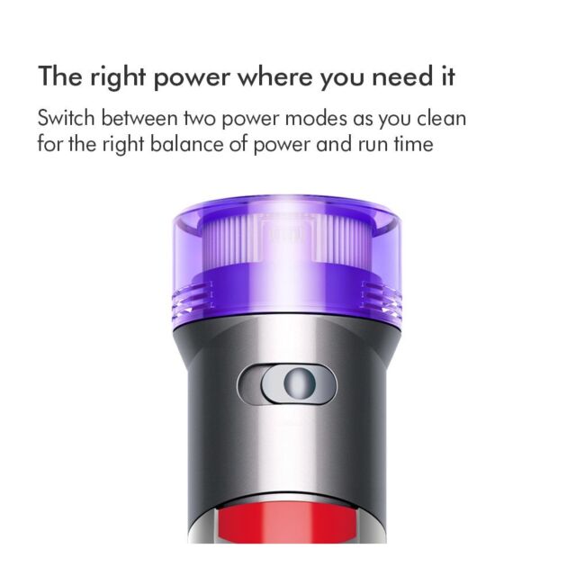 Dyson V8ABS-2023 Cordless Stick Vacuum Cleaner - 40 Minutes Run Time - Silver/Yellow