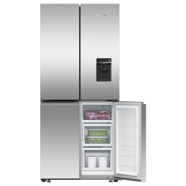 Fisher And Paykel RF500QNUX1 79cm Wide Quad Door Recessed Fridge Freezer with Ice and Water