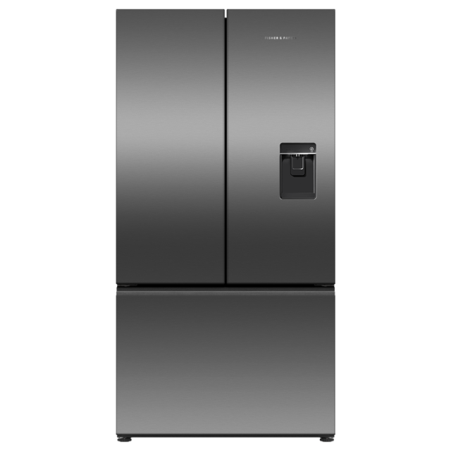 Fisher And Paykel RF540ANUB6 90cm Wide Freestanding French Door Fridge Freezer with Ice and Water