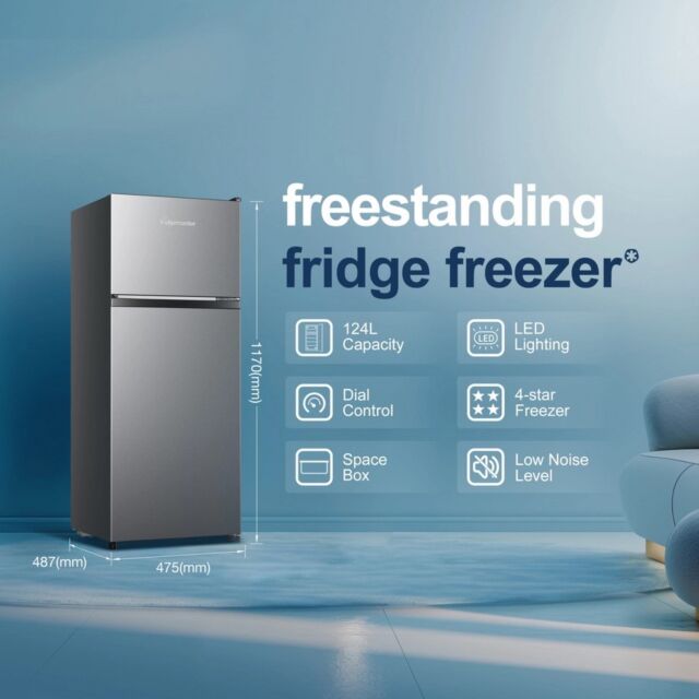 Fridgemaster MTM48120ES 70/30 Fridge Freezer - Silver
