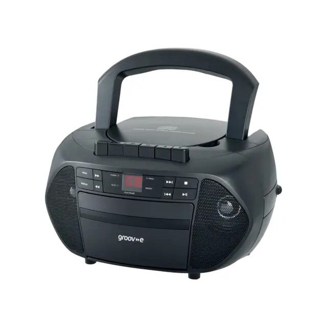 Groove GVPS833/BK Groove Boombox Radio CD Cassette