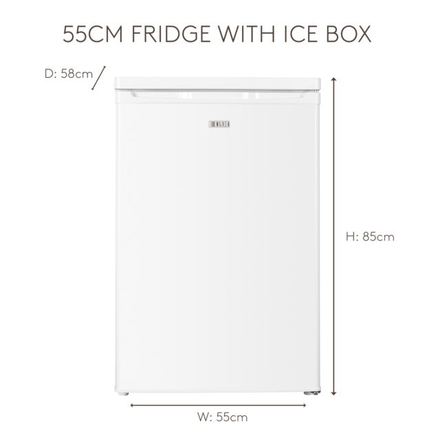 Haden HR111W-E 55Cm Under Counter Fridge With Ice Box - Inox