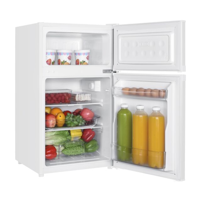 Haden HR115W-E Double door under counter fridge freezer