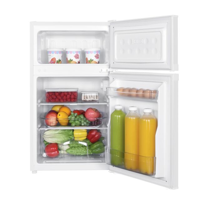 Haden HR115W-E Double door under counter fridge freezer