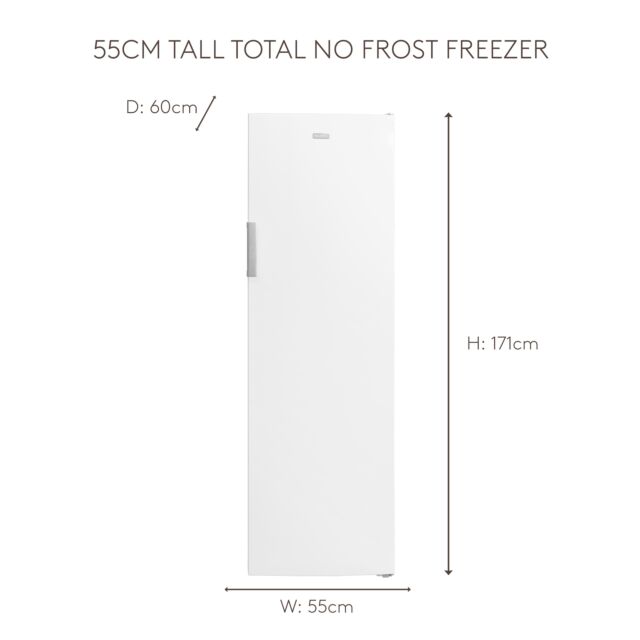 Haden HZ204FF 171cm Tall 55cm Wide Total No Frost Freezer - White