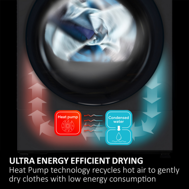 Haier HD80-D357U1-UK 8kg Heat Pump Dryer White