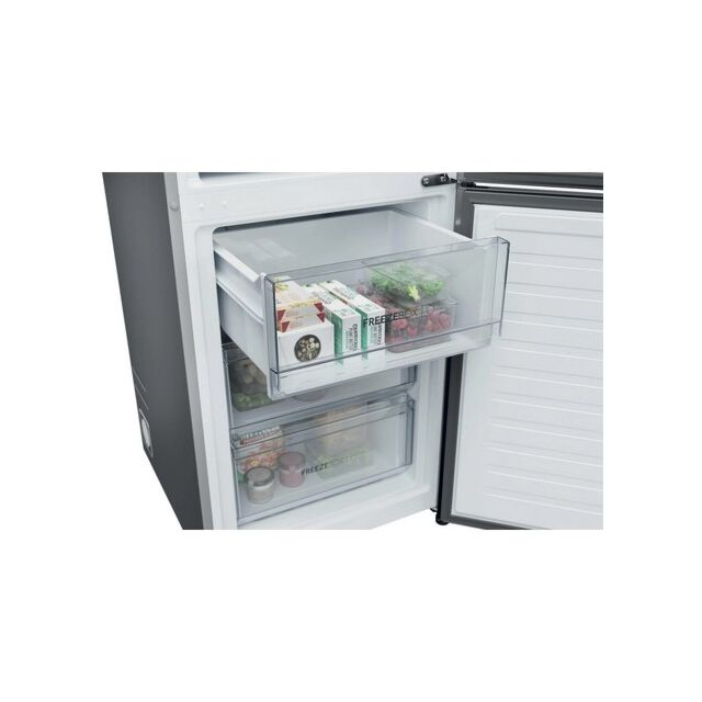 Haier 2D 60 Serie 3 HDPR3618DNPK 355L Total No Frost Fridge Freezer - Stainless Steel