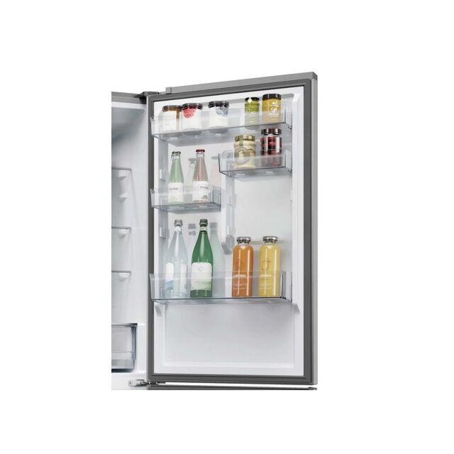Haier 2D 60 Serie 3 HDPR3618DNPK 355L Total No Frost Fridge Freezer - Stainless Steel
