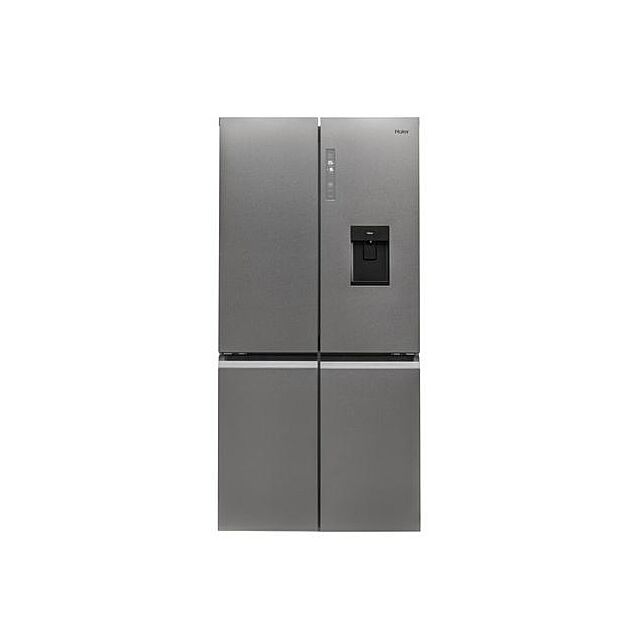 Haier HTF_520IP7 90.5Cm Plumbed Water And Ice Frost Free American Style Fridge Freezer - Platinum In