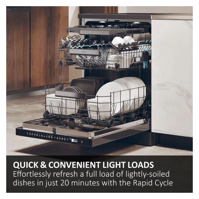 Haier XF 5C4M1X-80 I PRO Shine Series 3 15 Place Dishwasher - Stainless Steel