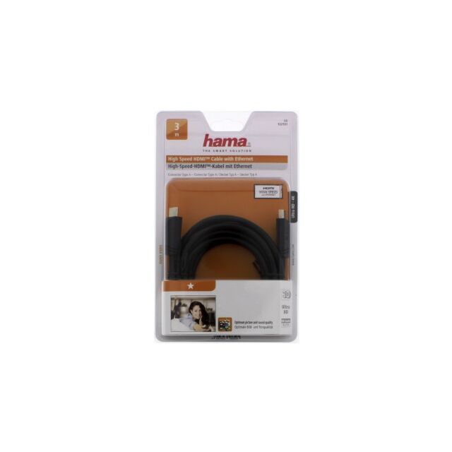 Hama 00122101 HS HDMI PLG-PLG ETHR 3M 1x