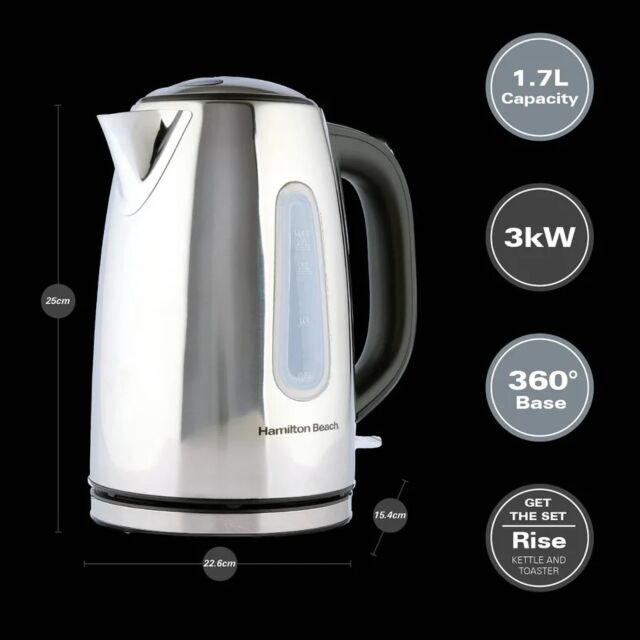 Hamilton Beach HB01402P 1.7L Polished Rise Jug Kettle
