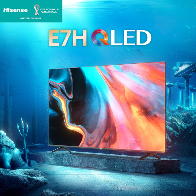 Hisense 55E7HQTUK 55inch 4K UHD HDR QLED Freeview Smart TV