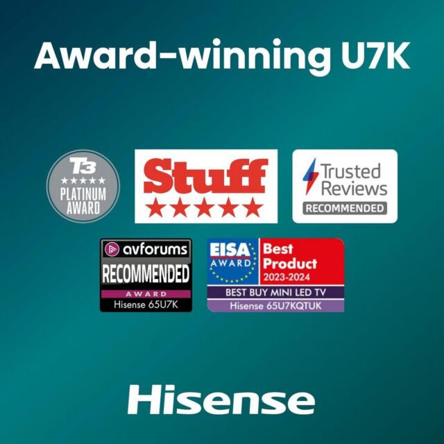 Hisense 75U7KQTUK 75inch 4K Ultra HD Mini-LED Smart TV