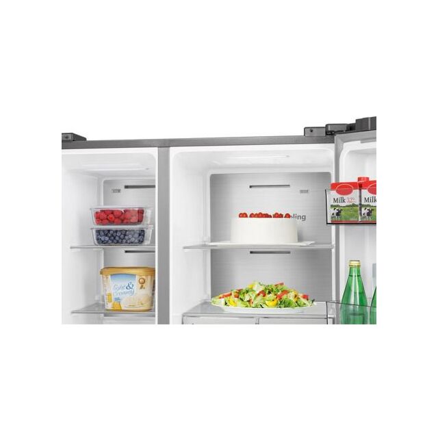 Hisense RS818N4TIF 91cm Frost Free Fridge Freezer - Stainless Steel