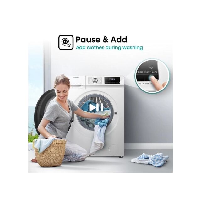 Hisense WFQA1014EVJM 10kg 1400 Spin Washing Machine - White