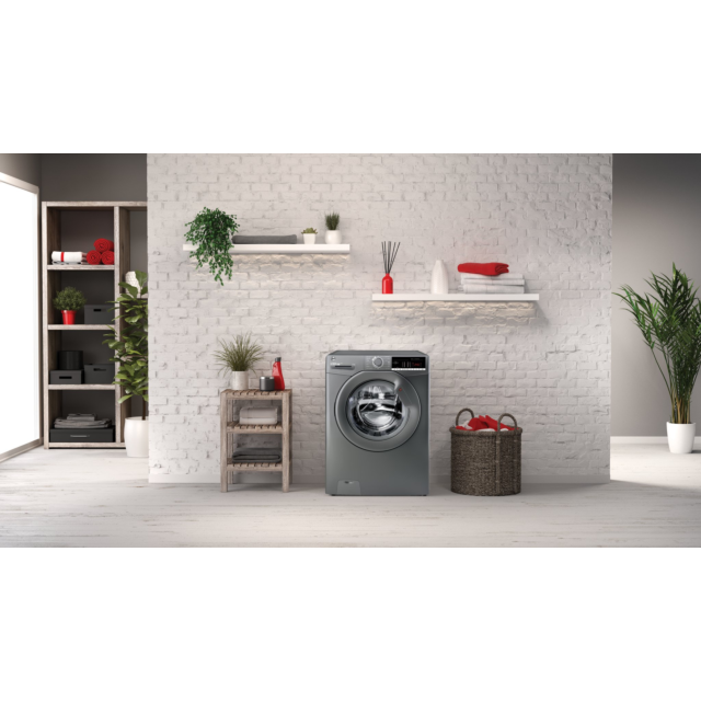 Hoover H3W58TGGE 8kg 1500 Spin Washing Machine with NFC Connection - Graphite