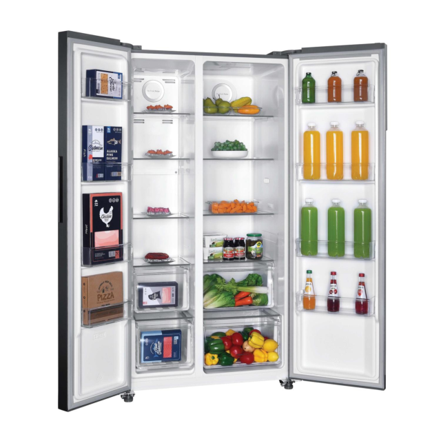Hoover HHSBSO-6174XK-1 91cm 60/40 Frost Free American Fridge Freezer - Stainless Steel