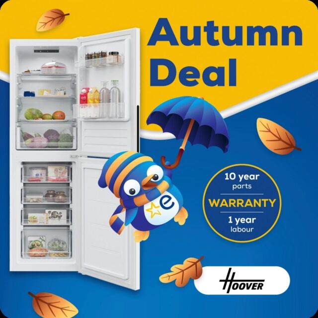 Hoover HVT3CLECKIHW 54.5cm Fridge Freezer - White