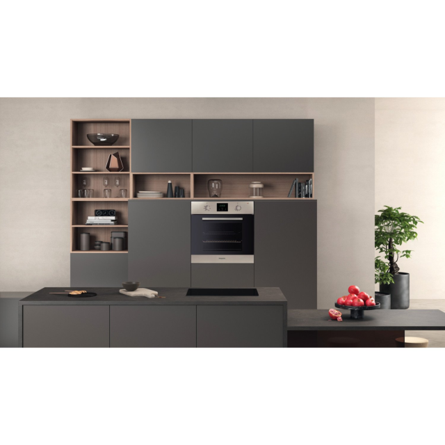 Hotpoint AOY54CIX 59.5cm Built In Electric Single Oven - Silver