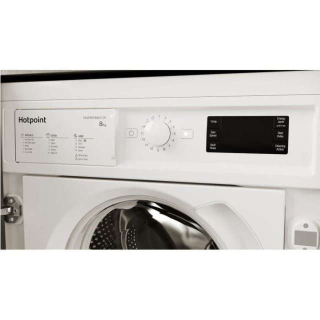 Hotpoint BI WMHG 81485 U BIWMHG81485U 8kg 1400 Spin Built in Washing Machine - White