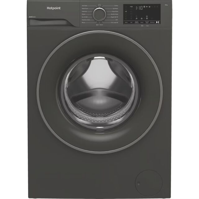 Hotpoint H101GANTISTAINUK Antistain 10Kg 1400 Spin Washing Machine With Pethaircare - Graphite