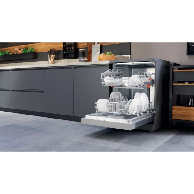 Hotpoint H2F HL626 X UK H2FHL626XUK Dishwasher - Inox - 14 Place Settings