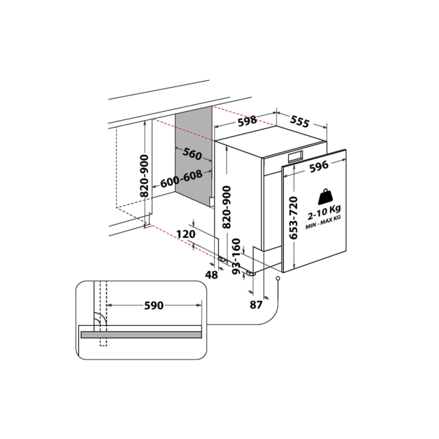 Hotpoint H2IC14BN7A0UK Integrated Dishwasher - 14 Place Settings