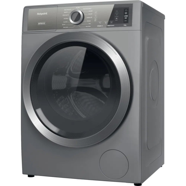 Hotpoint H8W046SBUK 10kg 1400 Spin Washing Machine - Silver