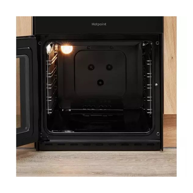 Hotpoint HD5G00CCBK 50cm Gas Cooker with Lid - Black