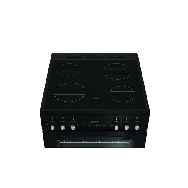 Hotpoint HDE6VDC2B1 60cm Double Oven Electric Cooker with Ceramic Hob - Black