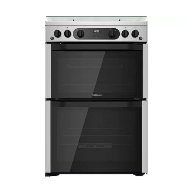 Hotpoint HDM67G0CCX 60cm Double Gas Cooker - Stainless Steel