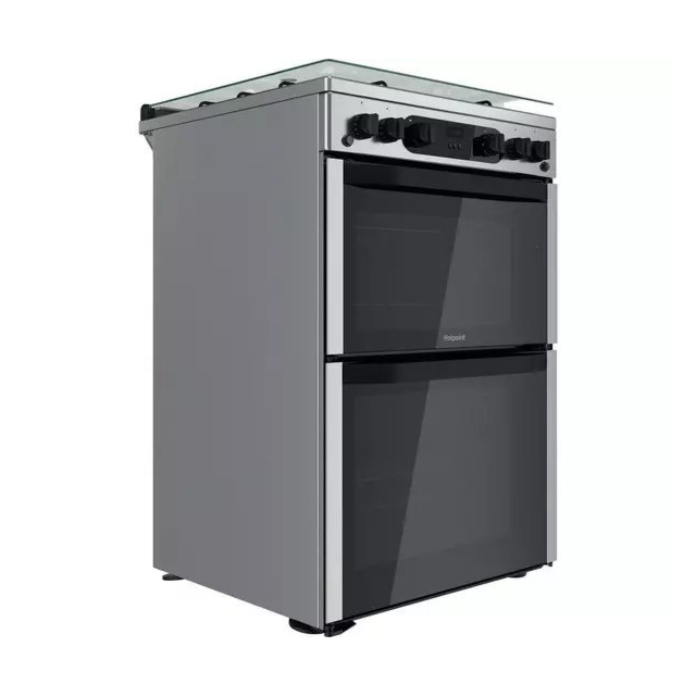 Hotpoint HDM67G0CCX 60cm Double Gas Cooker - Stainless Steel