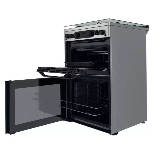 Hotpoint HDM67G0CCX 60cm Double Gas Cooker - Stainless Steel