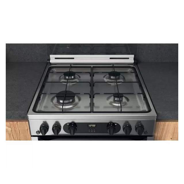 Hotpoint HDM67G0CCX 60cm Double Gas Cooker - Stainless Steel