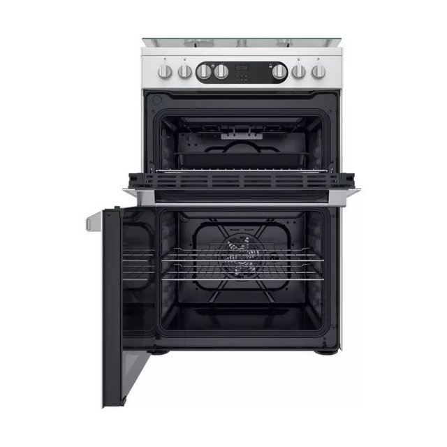 Hotpoint HDM67G9C2CX 60 cm Dual Fuel Cooker - Inox