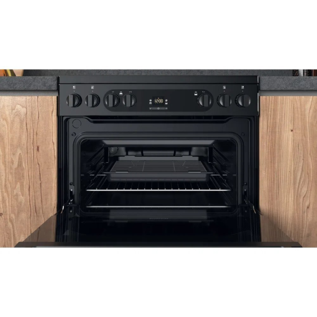 Hotpoint HDM67V92HCB 60cm Ceramic Double Electric Cooker