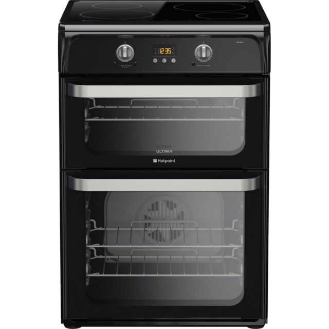Hotpoint HUI614K 60Cm Fan Double Oven with Induction hob