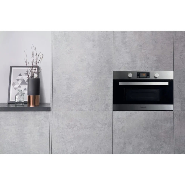 Hotpoint MD344IXH 31 Litres Built in Microwave with Grill - Stainless Steel