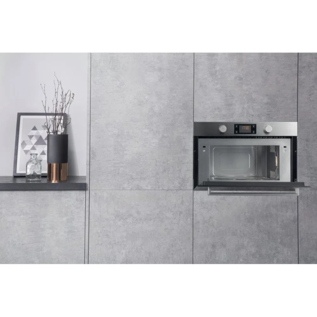 Hotpoint MD344IXH 31 Litres Built in Microwave with Grill - Stainless Steel