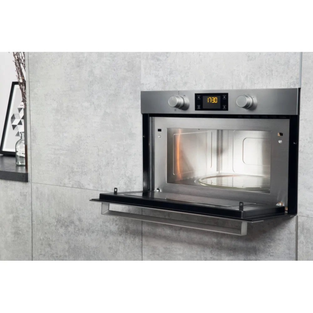 Hotpoint MD344IXH 31 Litres Built in Microwave with Grill - Stainless Steel