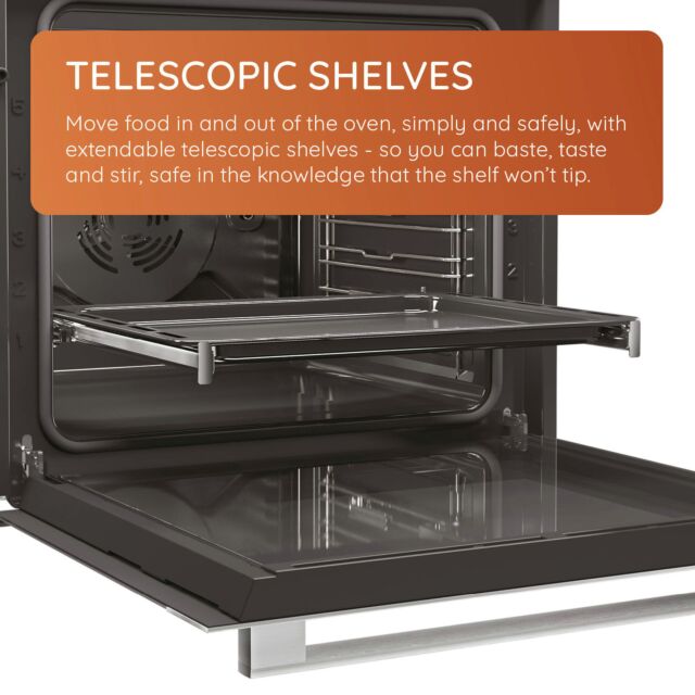 Hotpoint SAEU4 544 TCIX SAEU4544TCIX 59.5cm Built In Electric Single Oven - Inox