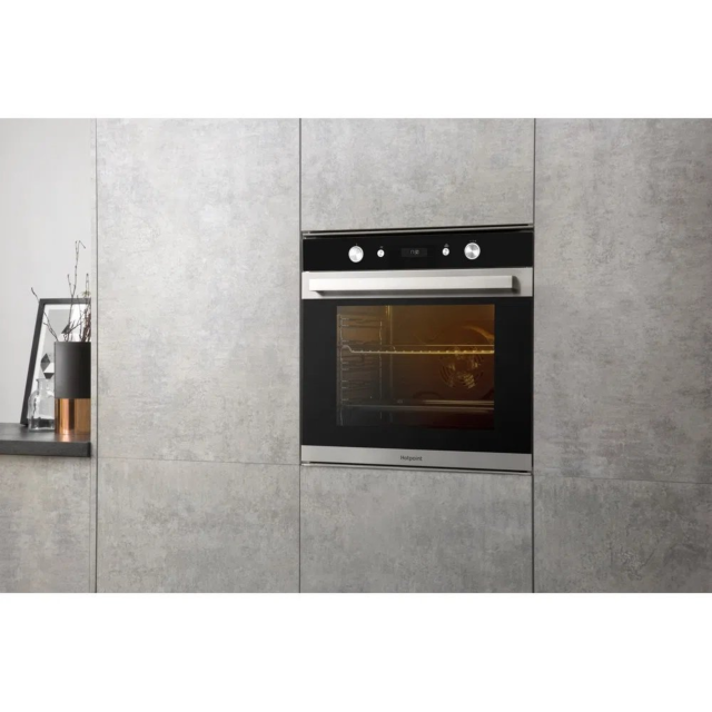 Hotpoint SI6864SHIX 59.5cm Built In Electric Single Oven - Inox
