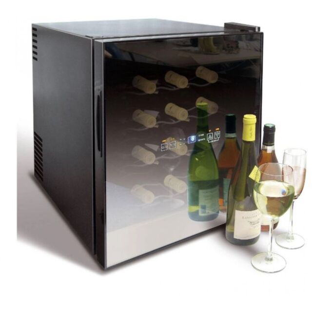 Husky HN5 43Cm Wide Table Top Drinks Chiller Hold 16 Bottles Mirror Finish Glass