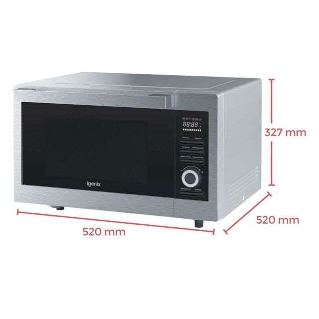 Igenix IG3095 30 Litre 1000W Digital Combi Microwave Brushed Steel