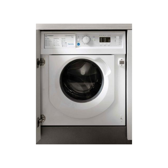 Indesit BIWDIL75125UKN 7kg/5kg 1200 Spin Integrated Washer Dryer - White