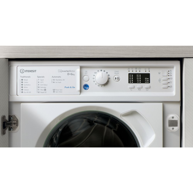 Indesit BI WDIL 861485 BIWDIL861485 8kg/6kg 1400 Spin Integrated Washer Dryer